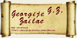 Georgije Zailac vizit kartica